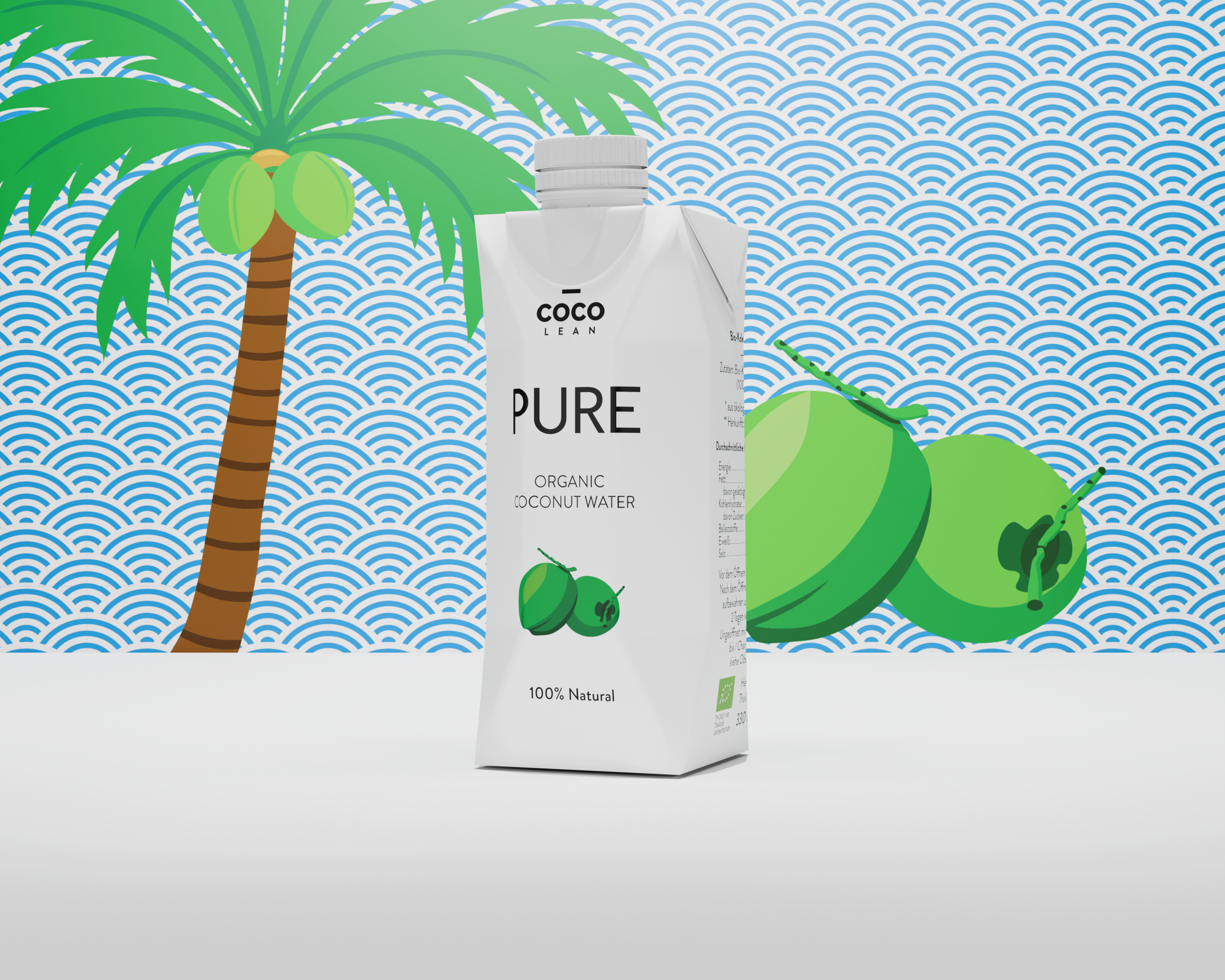 cocolean PURE — 330 ml organic Nam Hom coconut water